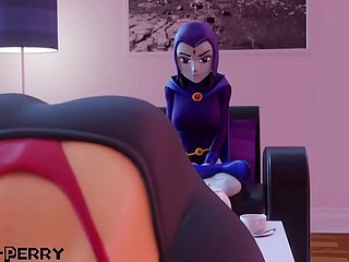 Raven y starfire animacion futa.