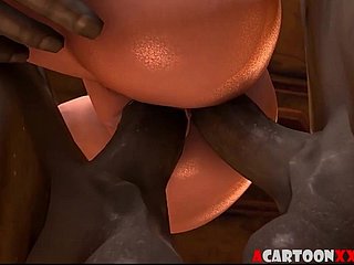 Büyük Göğüsler 3D Prenses Big Cock Devils tarafından becerdin