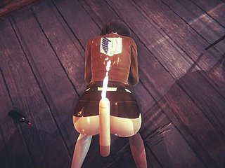 [타이탄에 대한 공격] POV 바에서 미카사를 찾았습니다 (3D 포르노 60 fps)