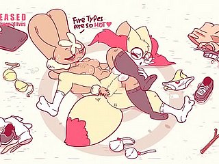 Pokemon Lopunny Domining Braixen nel wrestling di Dives