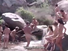 Çıplaklar aileler dağlarına Outing (1960 Vintage)