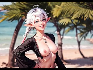 AI menghasilkan Alisaie Finishing touch Castle in the air XIV