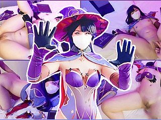 Mona de Genshin Full force est d'accord herd un vidéo adulte parce qu'elle a vraiment besoin de Mora !