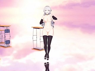 Ragazza dal culo grosso - Danza nuda completa about calze sexy (HENTAI 3D)