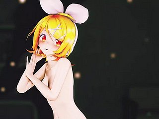 リンダンス + 徐々に脱衣 (3D HENTAI)