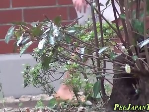 ragazza asiatica si fa unfriendliness pipì