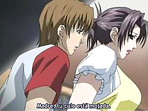 Hentai üçlü - Güzel Anime MILF Swell up ve sikiş için 2 Cocks alır