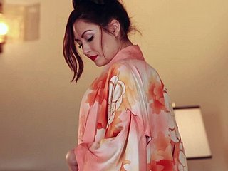 Spectacular Cassie Laine touches their way special added to hips